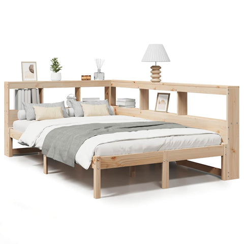 vidaXL Bookcase Bed without Mattress 120x190 cm Solid Wood Pine