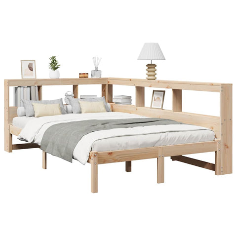 vidaXL Bookcase Bed without Mattress 120x190 cm Solid Wood Pine
