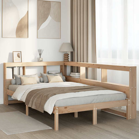 vidaXL Bookcase Bed without Mattress 120x190 cm Solid Wood Pine