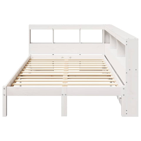 vidaXL Bookcase Bed without Mattress White 120x190 cm Solid Wood Pine