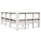 vidaXL Bookcase Bed without Mattress White 120x190 cm Solid Wood Pine