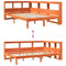 vidaXL Bookcase Bed without Mattress Wax Brown 120x190 cm Solid Wood Pine
