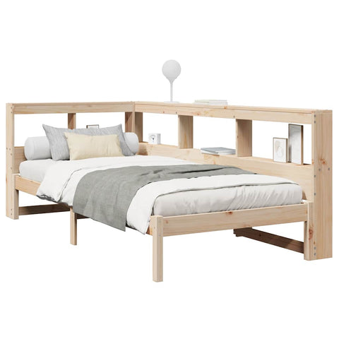 vidaXL Bookcase Bed without Mattress 90x190 cm Solid Wood Pine