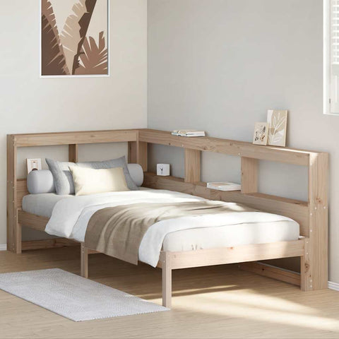 vidaXL Bookcase Bed without Mattress 90x190 cm Solid Wood Pine
