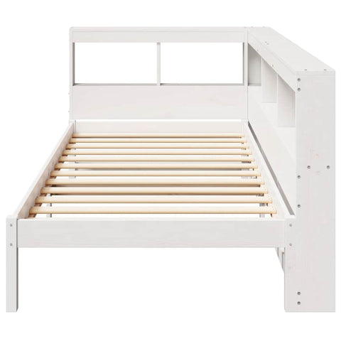 vidaXL Bookcase Bed without Mattress White 90x190 cm Single Solid Wood Pine