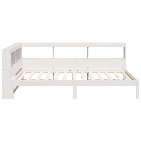 vidaXL Bookcase Bed without Mattress White 90x190 cm Single Solid Wood Pine
