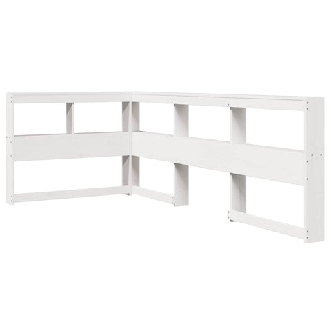vidaXL Bookcase Bed without Mattress White 75x190 cm Small Single Solid Wood Pine