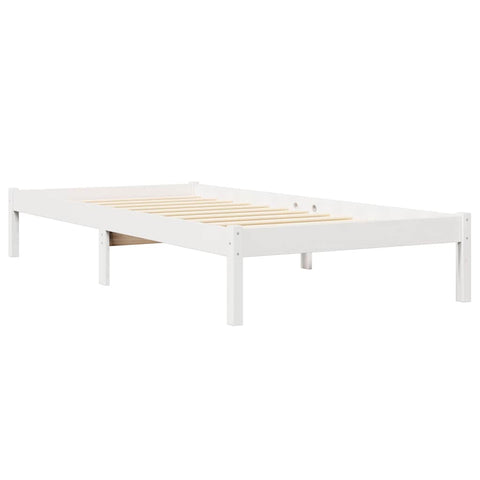 vidaXL Bookcase Bed without Mattress White 75x190 cm Small Single Solid Wood Pine