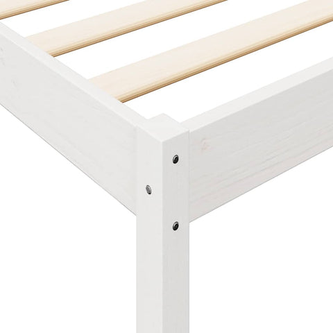 vidaXL Bookcase Bed without Mattress White 75x190 cm Small Single Solid Wood Pine