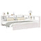 vidaXL Bookcase Bed without Mattress White 200x200 cm Solid Wood Pine