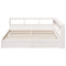 vidaXL Bookcase Bed without Mattress White 200x200 cm Solid Wood Pine