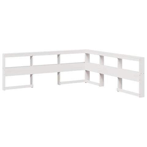 vidaXL Bookcase Bed without Mattress White 200x200 cm Solid Wood Pine