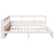 vidaXL Bookcase Bed without Mattress White 200x200 cm Solid Wood Pine