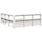 vidaXL Bookcase Bed without Mattress White 200x200 cm Solid Wood Pine