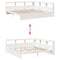 vidaXL Bookcase Bed without Mattress White 200x200 cm Solid Wood Pine