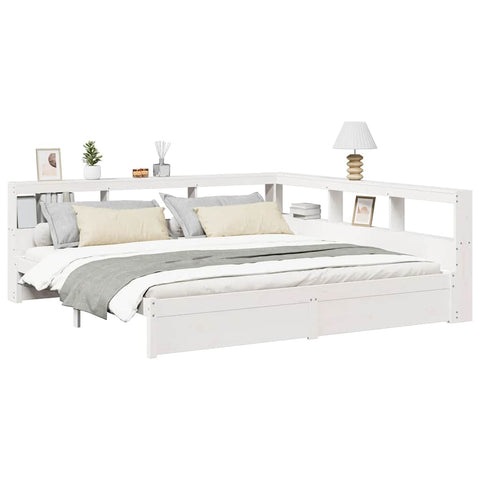 vidaXL Bookcase Bed without Mattress 160x200 cm Solid Wood Pine