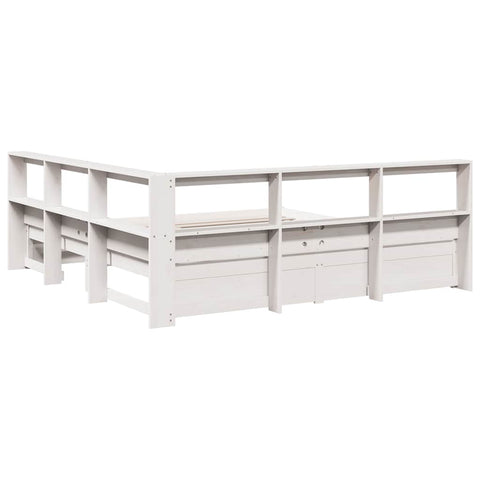 vidaXL Bookcase Bed without Mattress 160x200 cm Solid Wood Pine