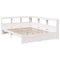 vidaXL Bookcase Bed without Mattress White 150x200 cm Solid Wood Pine