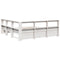 vidaXL Bookcase Bed without Mattress White 150x200 cm Solid Wood Pine