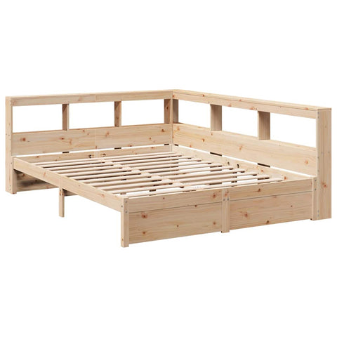 vidaXL Bookcase Bed without Mattress 140x200 cm Solid Wood Pine