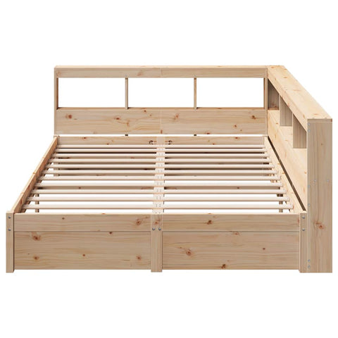vidaXL Bookcase Bed without Mattress 140x200 cm Solid Wood Pine