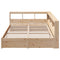 vidaXL Bookcase Bed without Mattress 140x200 cm Solid Wood Pine
