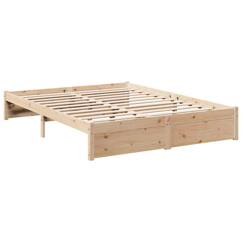 vidaXL Bookcase Bed without Mattress 140x200 cm Solid Wood Pine