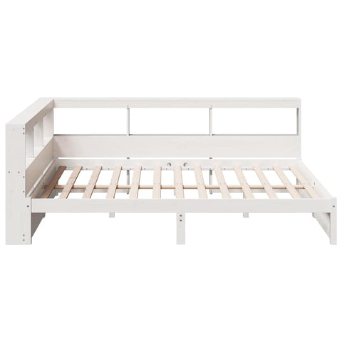 vidaXL Bookcase Bed without Mattress White 140x200 cm Solid Wood Pine