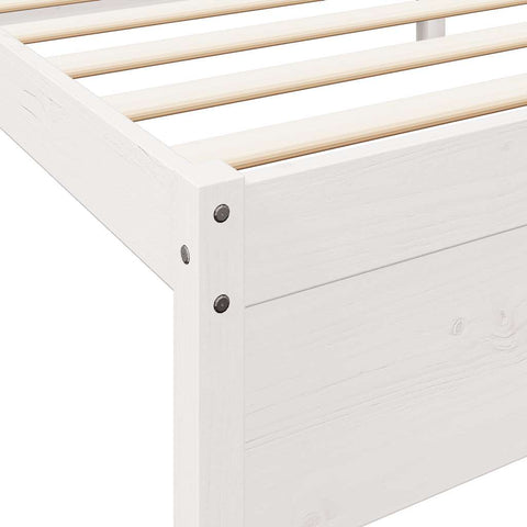 vidaXL Bookcase Bed without Mattress White 140x200 cm Solid Wood Pine