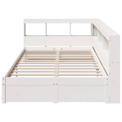 vidaXL Bookcase Bed without Mattress White 120x200 cm Solid Wood Pine
