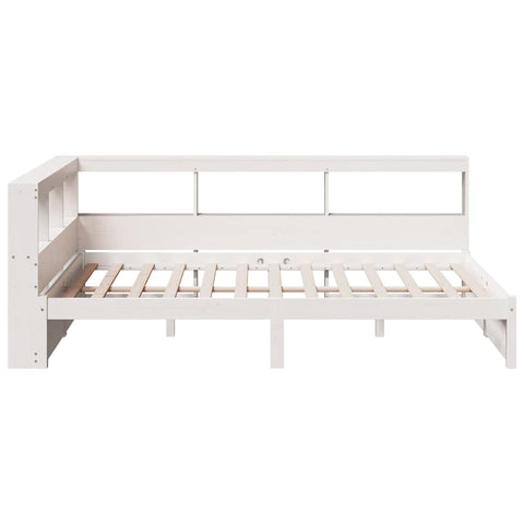 vidaXL Bookcase Bed without Mattress White 120x200 cm Solid Wood Pine