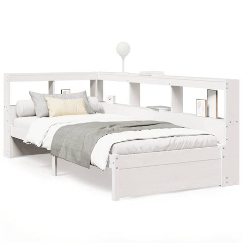 vidaXL Bookcase Bed without Mattress White 100x200 cm Solid Wood Pine
