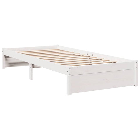 vidaXL Bookcase Bed without Mattress White 100x200 cm Solid Wood Pine