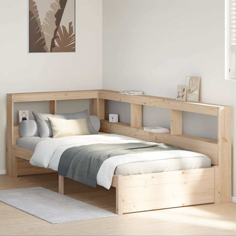 vidaXL Bookcase Bed without Mattress 90x200 cm Solid Wood Pine
