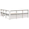 vidaXL Bookcase Bed without Mattress White 140x190 cm Solid Wood Pine