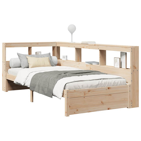 vidaXL Bookcase Bed without Mattress 90x190 cm Solid Wood Pine