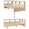 vidaXL Bookcase Bed without Mattress 90x190 cm Solid Wood Pine