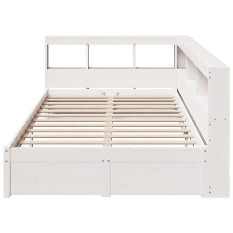 vidaXL Bookcase Bed without Mattress White 90x190 cm Solid Wood Pine