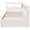 vidaXL Bookcase Bed without Mattress White 75x190 cm Solid Wood Pine