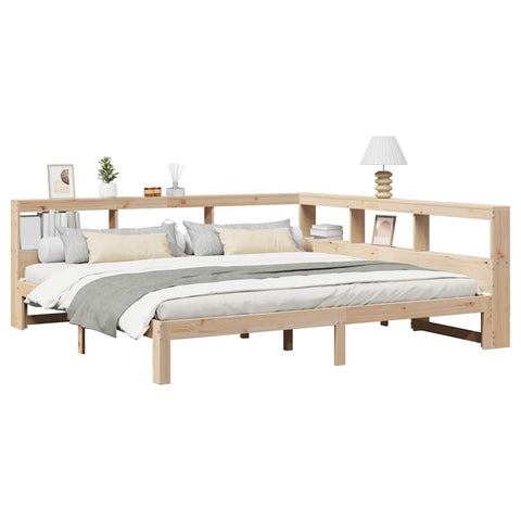 vidaXL Bookcase Bed without Mattress 200x200 cm Solid Wood Pine