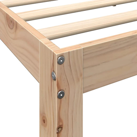 vidaXL Bookcase Bed without Mattress 200x200 cm Solid Wood Pine