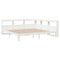 vidaXL Bookcase Bed without Mattress White 200x200 cm Solid Wood Pine