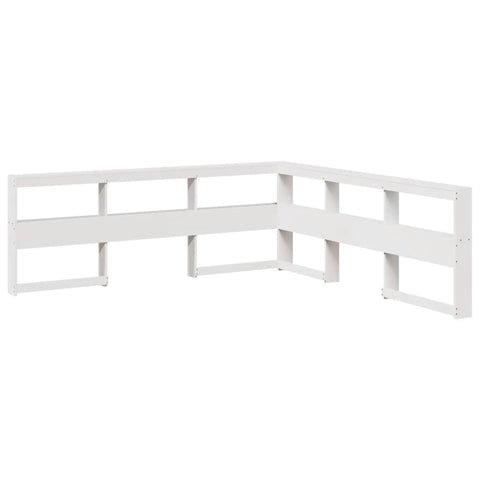 vidaXL Bookcase Bed without Mattress White 200x200 cm Solid Wood Pine