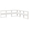 vidaXL Bookcase Bed without Mattress White 200x200 cm Solid Wood Pine