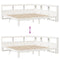 vidaXL Bookcase Bed without Mattress White 200x200 cm Solid Wood Pine