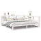 vidaXL Bookcase Bed without Mattress White 180x200 cm Super King Solid Wood Pine