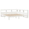 vidaXL Bookcase Bed without Mattress White 180x200 cm Super King Solid Wood Pine