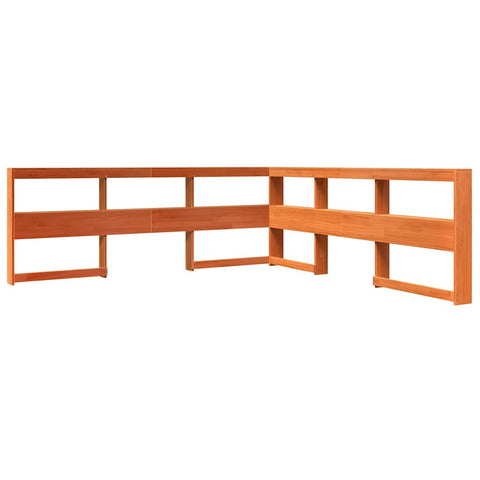 vidaXL Bookcase Bed without Mattress Wax Brown 180x200 cm Solid Wood Pine