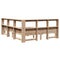 vidaXL Bookcase Bed without Mattress 160x200 cm Solid Wood Pine