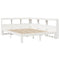 vidaXL Bookcase Bed without Mattress White 150x200 cm King Size Solid Wood Pine